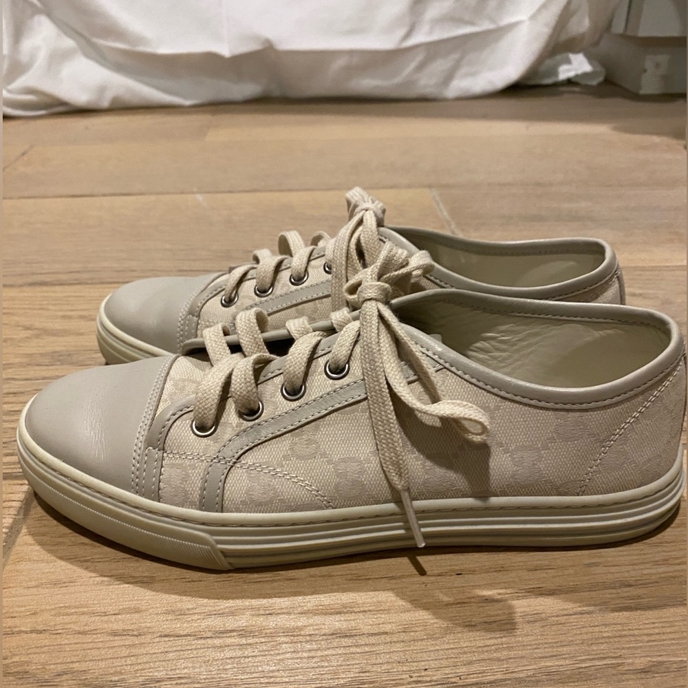 Gucci Ace beige sneakers 426137 classic worn only several times for slender feet - Picture 2 of 9